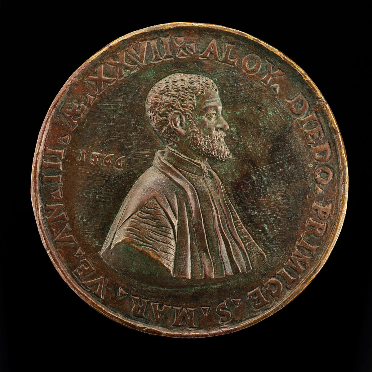 1566 by Italian 16th Century (Alvise Diedo, 1539-1603, Scholar and Poet, Primicerius of Saint Mark's 1563 [reverse]), 16X12"(A3)Poster Print