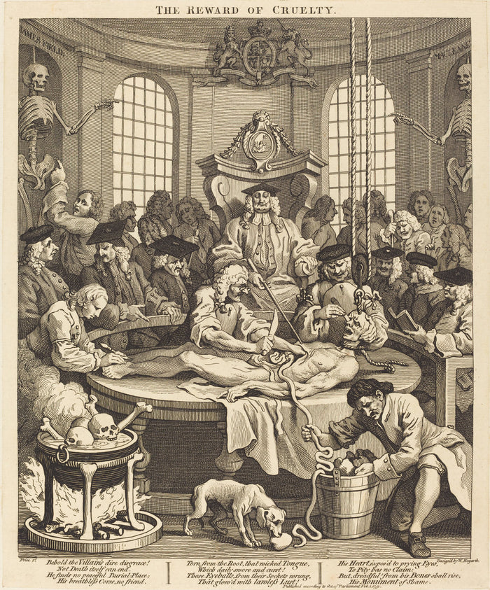 The Reward of Cruelty by William Hogarth (English, 1697 - 1764), 16X12