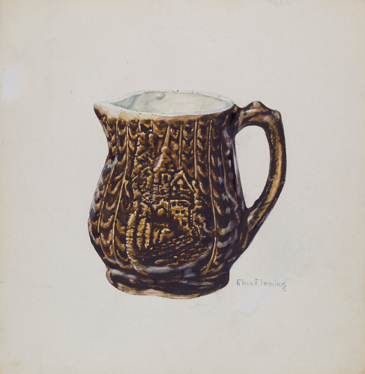 Pitcher by Elmo Fleming (American, active c. 1935), 16X12"(A3)Poster Print
