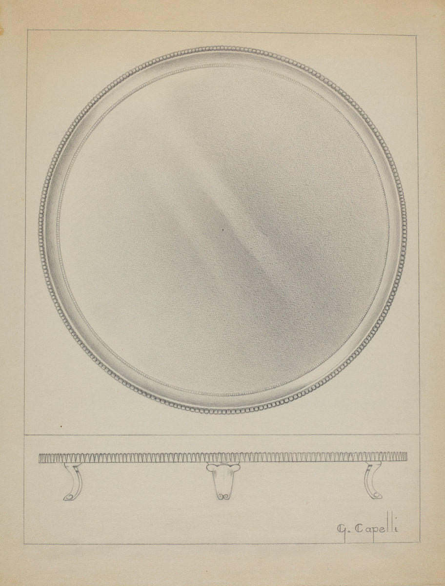 Silver Tray by Giacinto Capelli (American, active c. 1935), 16X12"(A3)Poster Print