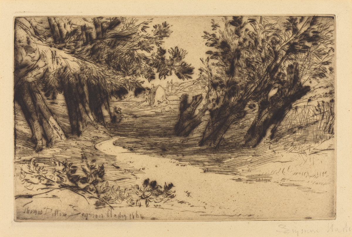 The Lovers' Walk, No.2 by Francis Seymour Haden (British, 1818 - 1910), 16X12"(A3)Poster Print
