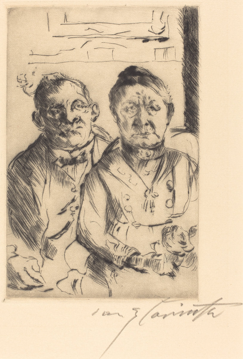 Couple from East Prussia (Ostpreussisches Ehepaar) by Lovis Corinth (German, 1858 - 1925), 16X12"(A3)Poster Print
