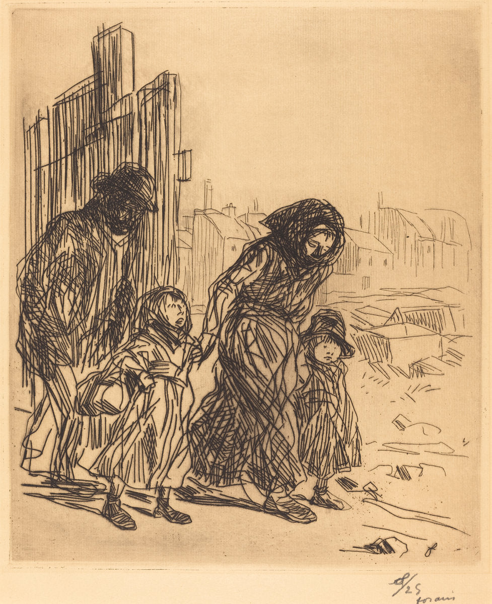 After the Seizure by Jean-Louis Forain (French, 1852 - 1931), 16X12"(A3)Poster Print