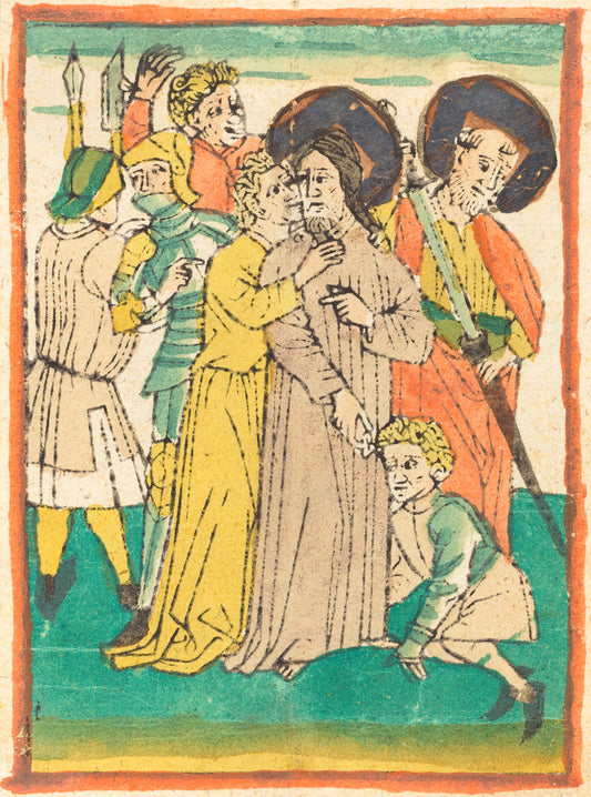 c. 1460/1465 by German 15th Century (The Betrayal of Christ), 16X12"(A3)Poster Print