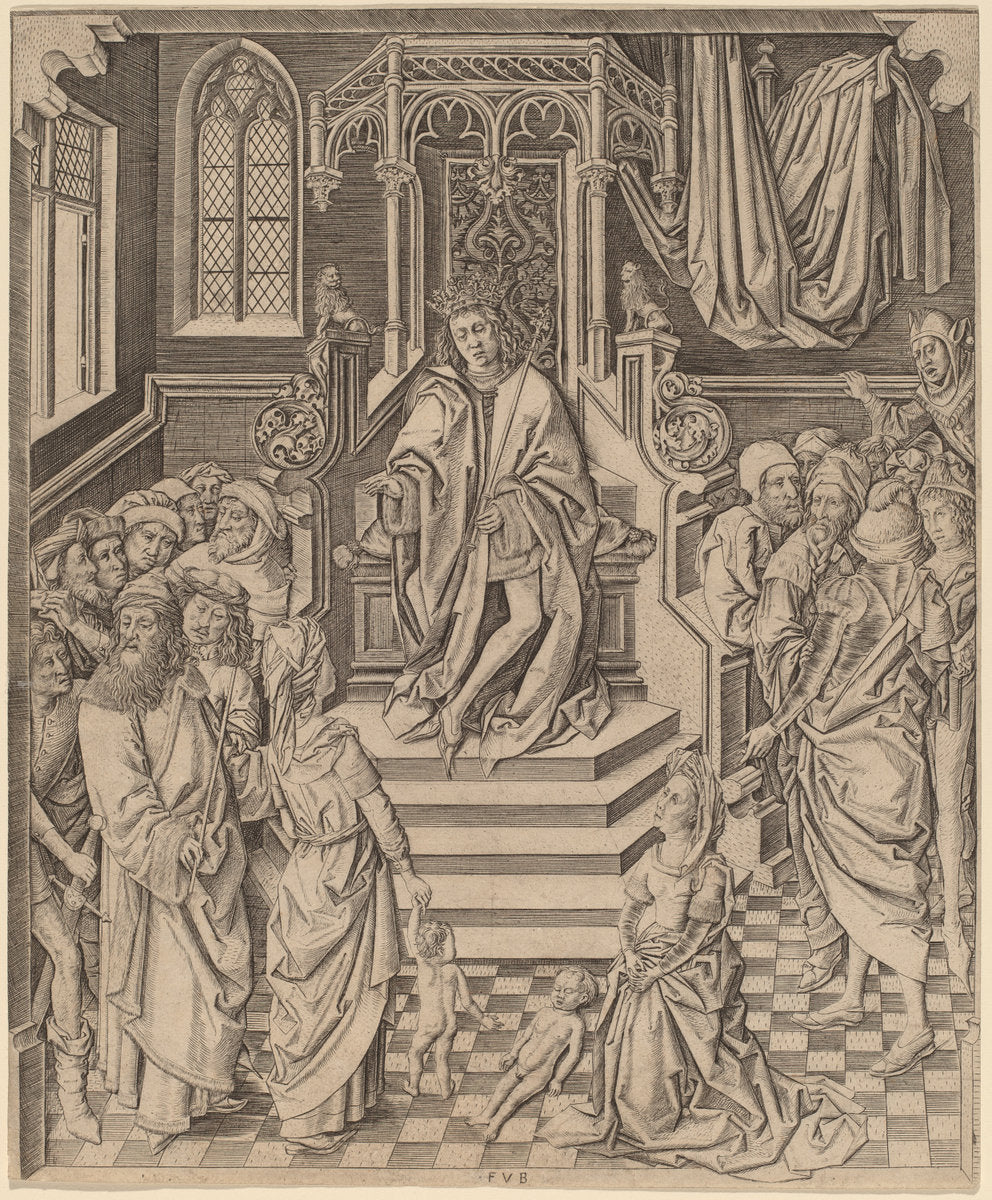 The Judgment of Solomon by Master FVB (Flemish, active c. 1480/1500), 16X12"(A3)Poster Print