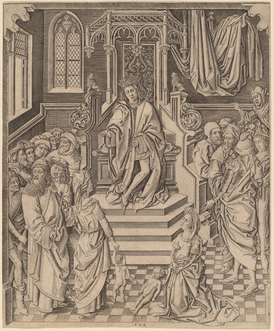 The Judgment of Solomon by Master FVB (Flemish, active c. 1480/1500), 16X12"(A3)Poster Print