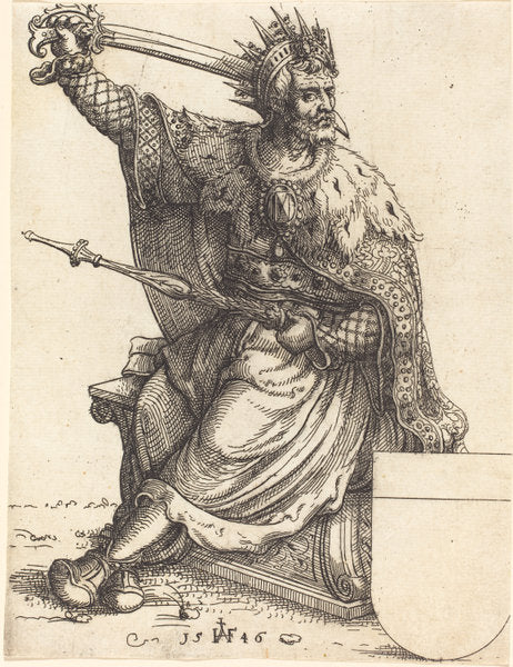 Ferdinand I by Augustin Hirschvogel (German, 1503 - 1553), 16X12"(A3)Poster Print