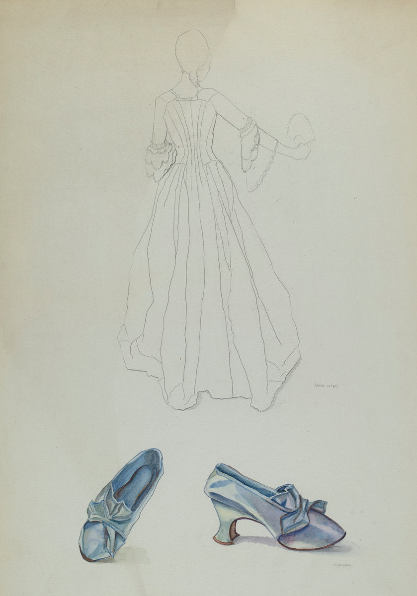 Gown and Slipper by Gwyneth King (American, active c. 1935), 16X12"(A3)Poster Print