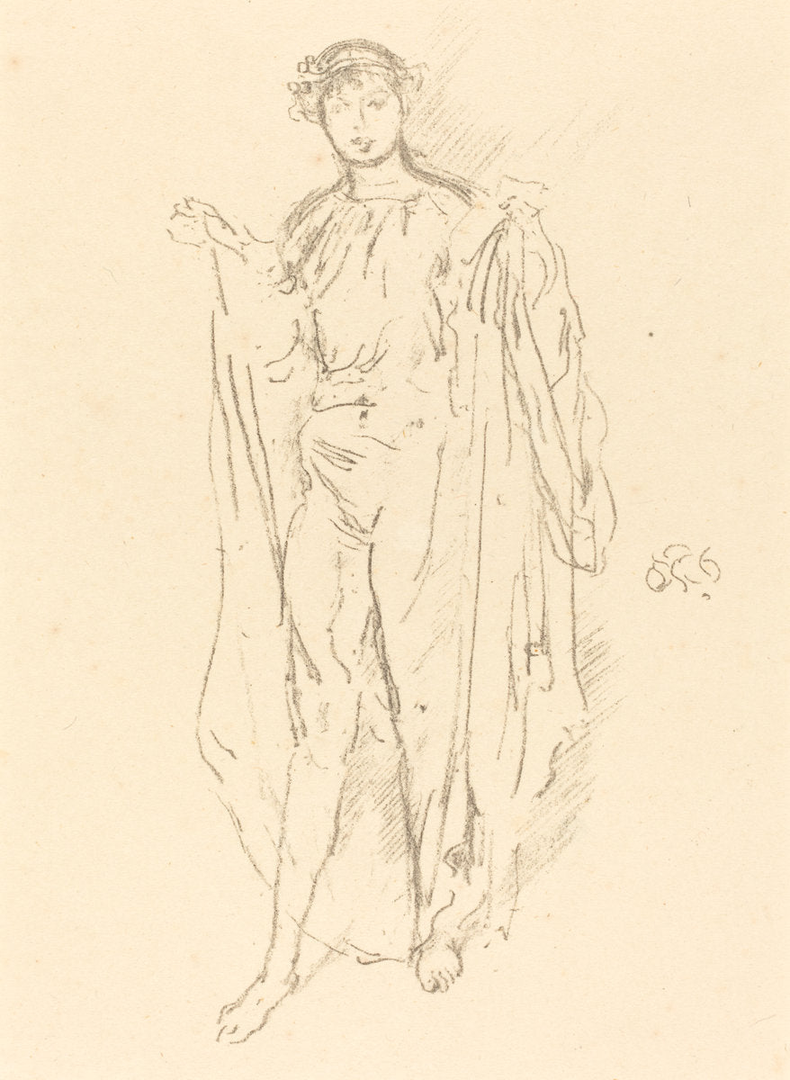 The Girl by James McNeill Whistler (American, 1834 - 1903), 16X12"(A3)Poster Print