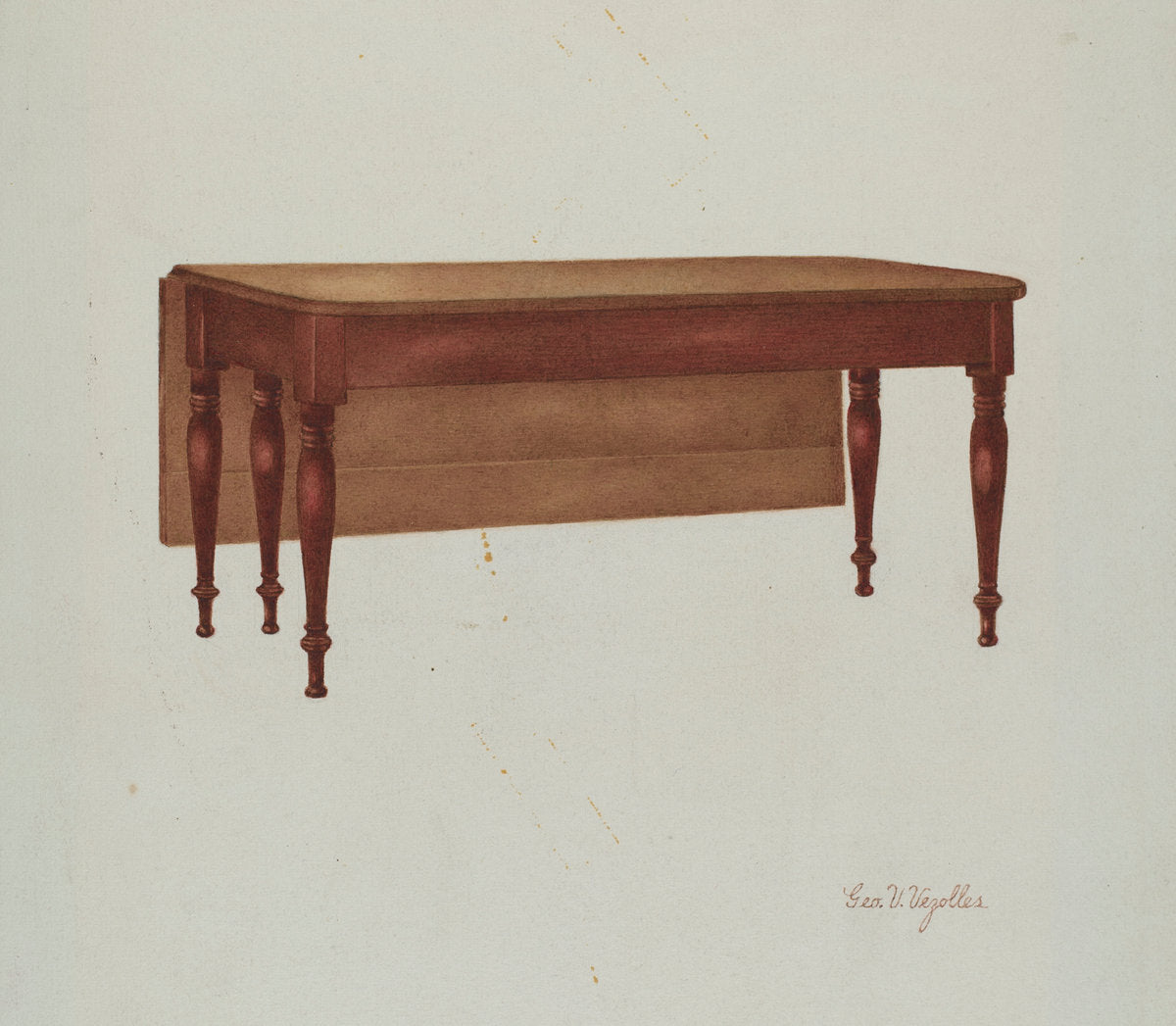 Table (Dining?) by George V. Vezolles (American, 1885 - 1956), 16X12"(A3)Poster Print