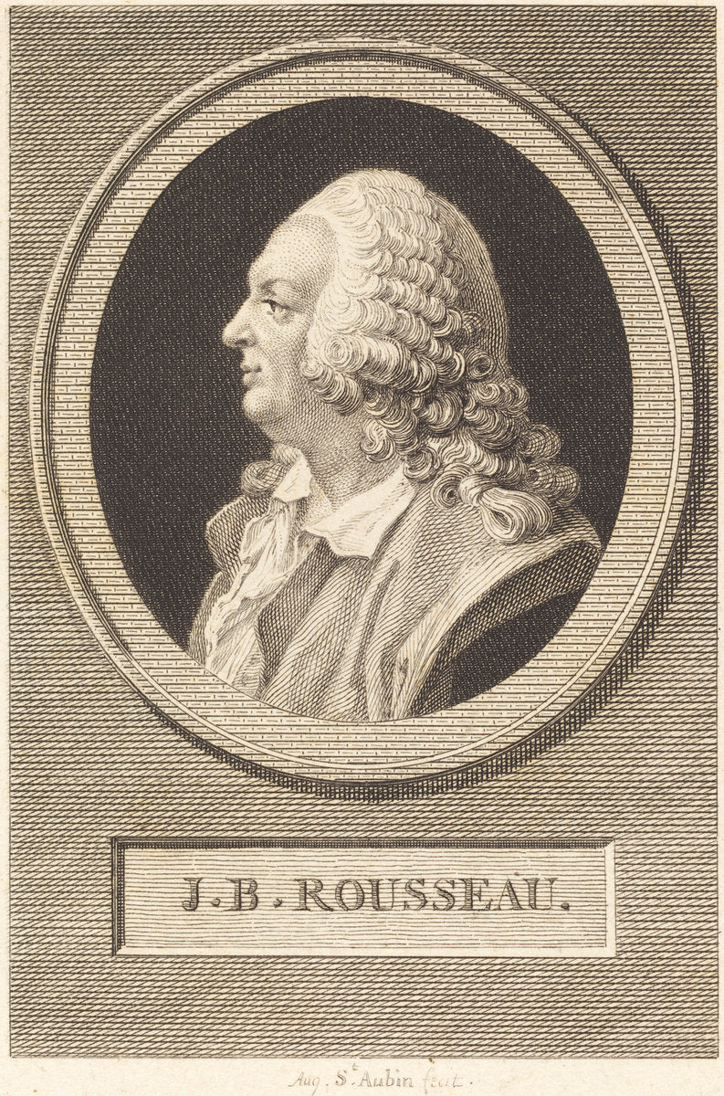 Jean-Baptiste Rousseau by Augustin de Saint-Aubin (French, 1736 - 1807), 16X12"(A3)Poster Print