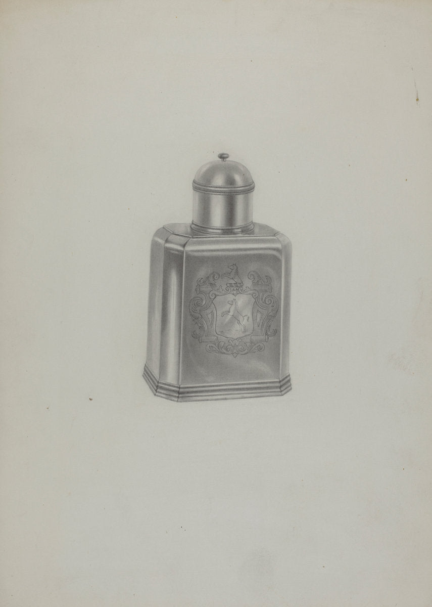 Silver Tea Caddy by Michael Fenga (American, active c. 1935), 16X12"(A3)Poster Print