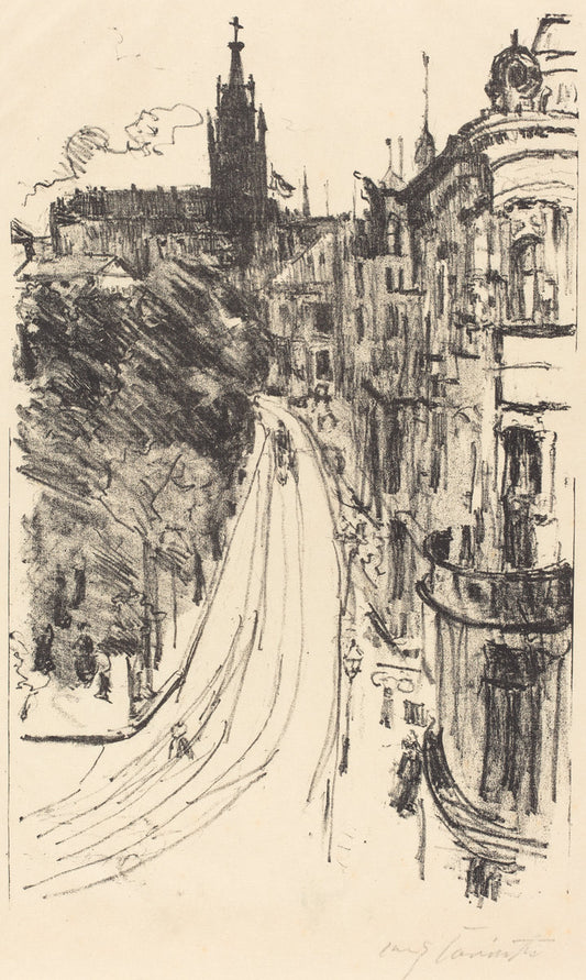 Street in Königsberg (Strasse in Königsberg) by Lovis Corinth (German, 1858 - 1925), 16X12"(A3)Poster Print