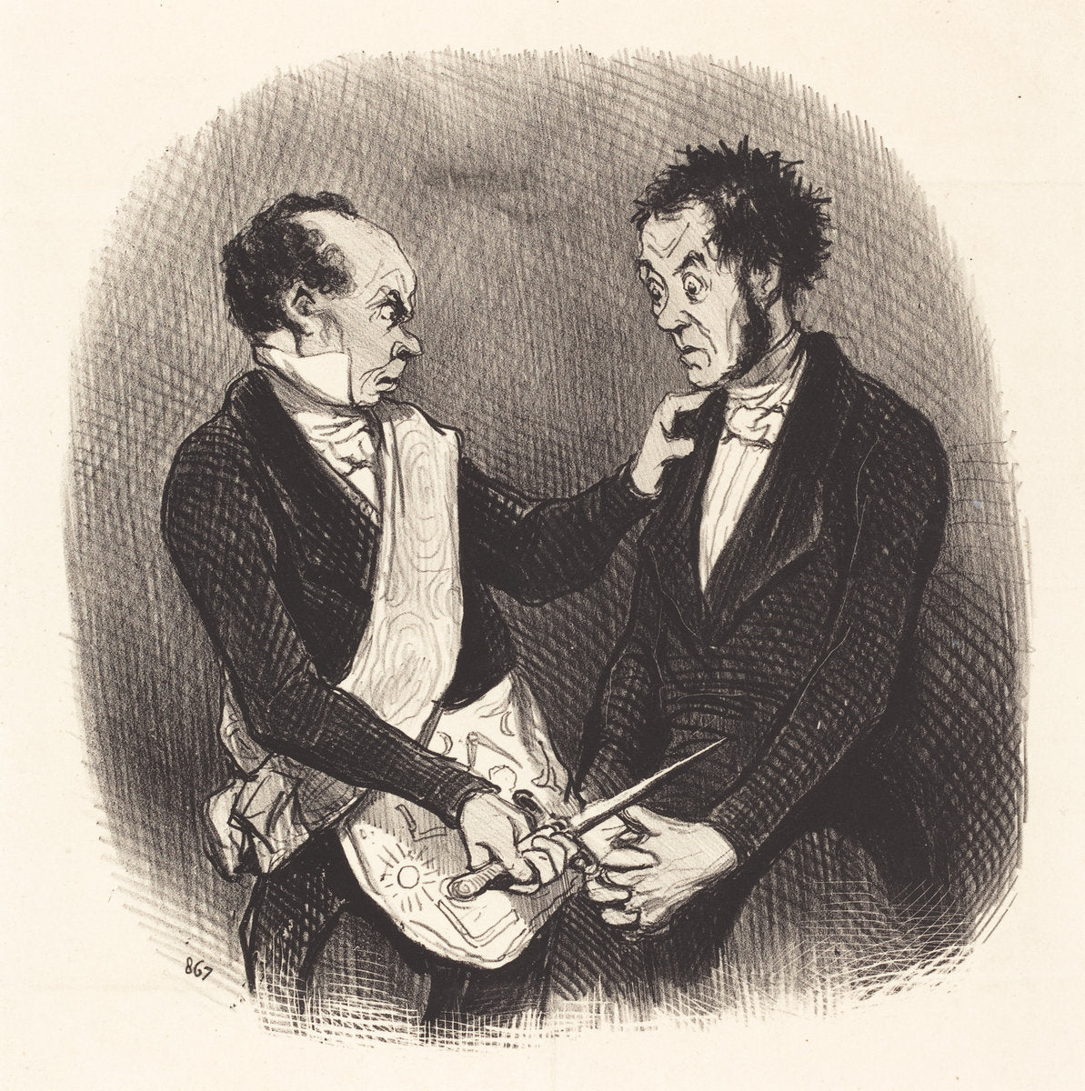 Réception d'un franc-maçon by Honoré Daumier (French, 1808 - 1879), 16X12"(A3)Poster Print