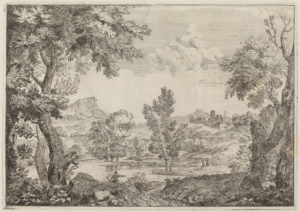 The Stream by Crescenzio Onofri (Italian, probably 1632 - 1712 or after), 16X12"(A3)Poster Print