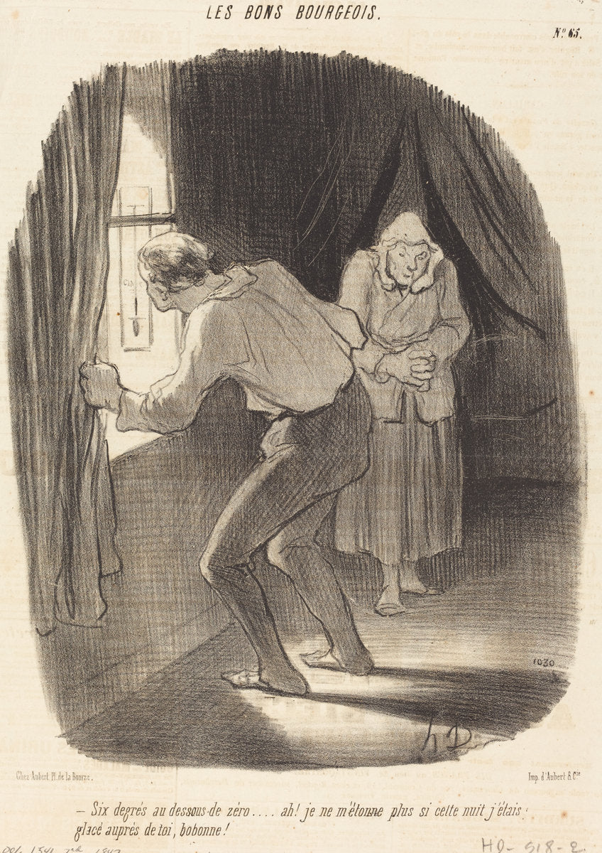 Six degrés au-dessous de zéro... by Honoré Daumier (French, 1808 - 1879), 16X12"(A3)Poster Print