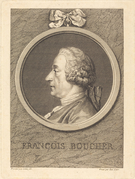 Francois Boucher by Laurent Cars after Charles-Nicolas Cochin I (French, 1699 - 1771), 16X12"(A3)Poster Print