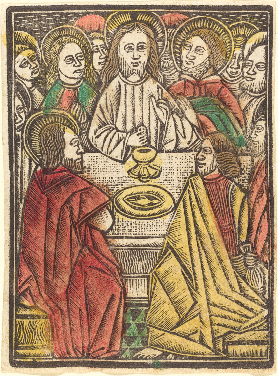 c. 1480 by German 15th Century (The Last Supper), 16X12"(A3)Poster Print