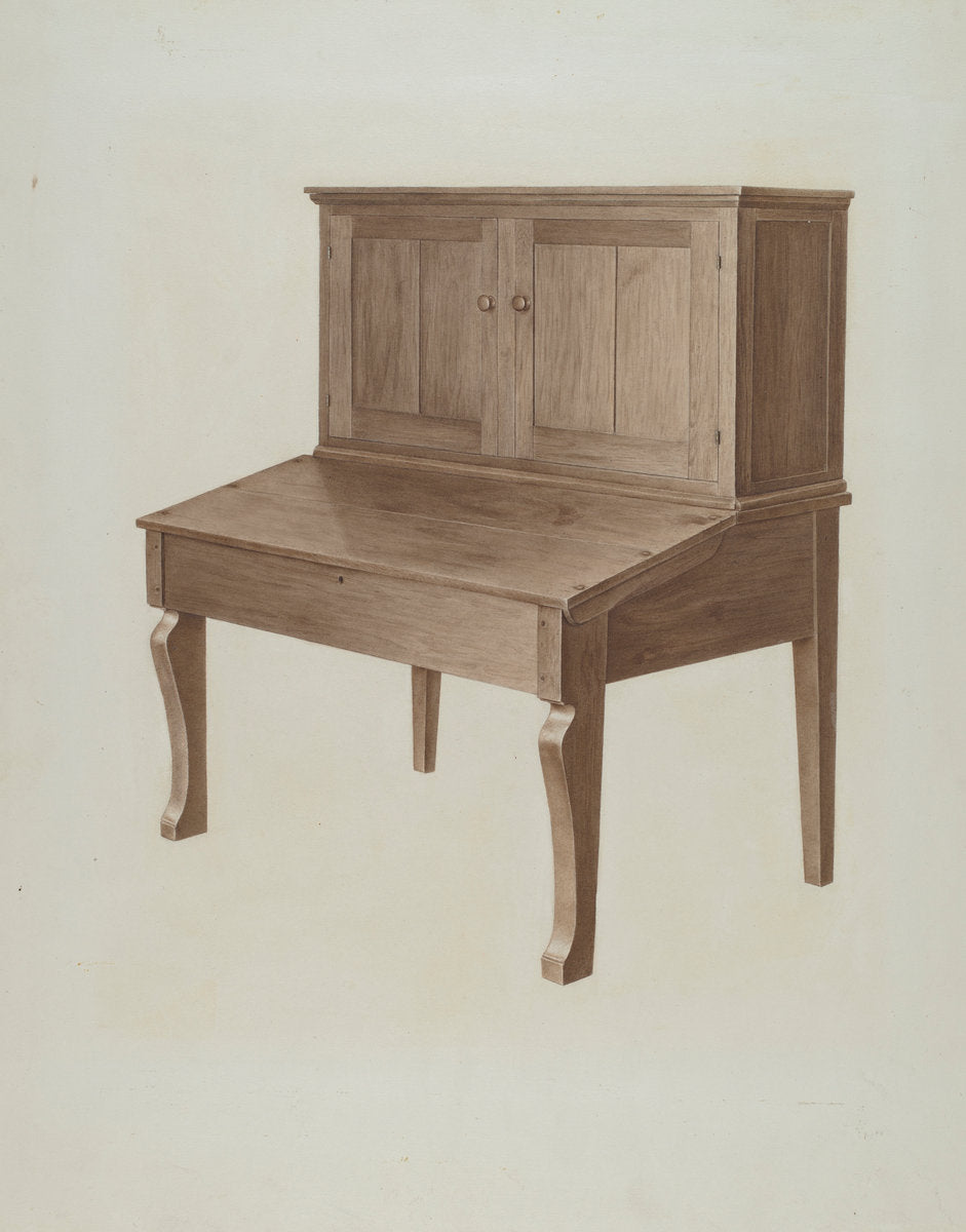 Writing Desk by Joe Brennan and Jesus Pena (American, active c. 1935), 16X12"(A3)Poster Print