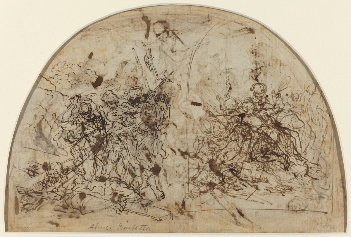 Christ Fallen on the Cross by Alvise dal Friso (Veronese, c. 1544 - 1609), 16X12"(A3)Poster Print