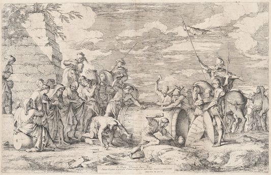The Death of Atilius Regulus by Salvator Rosa (Neapolitan, 1615 - 1673), 16X12"(A3)Poster Print