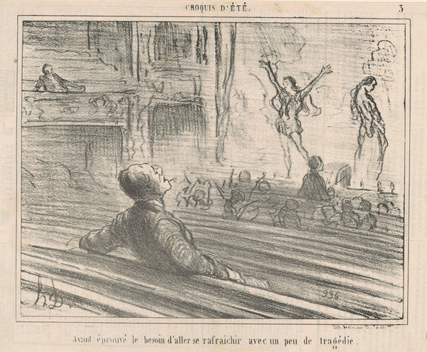 Ayant éprouvé le besoin de se rafraichir avec ... by Honoré Daumier (French, 1808 - 1879), 16X12"(A3)Poster Print