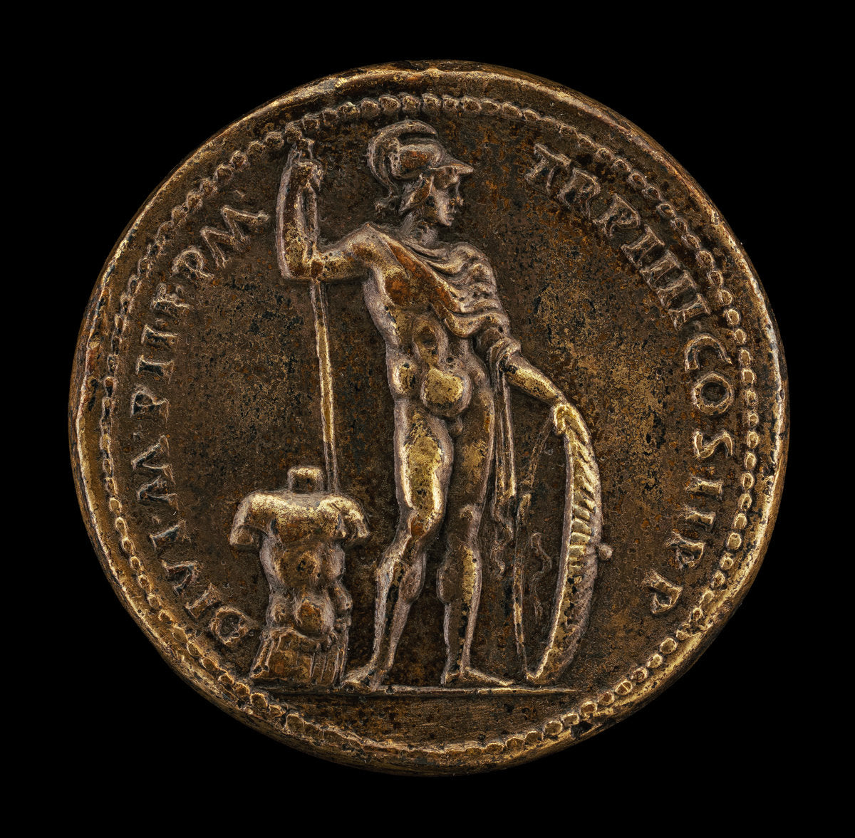 Mars Resting on a Spear and Shield [reverse] by Giovanni da Cavino (Paduan, 1500 - 1570), 16X12"(A3)Poster Print