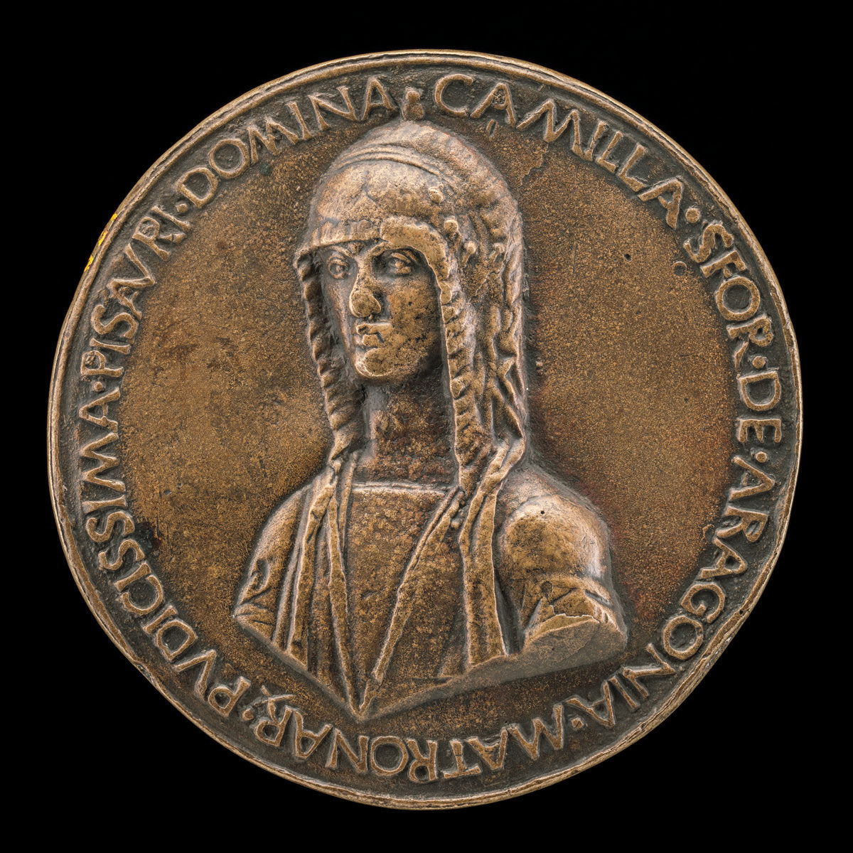 Camilla Sforza of Aragon, Wife of Costanza Sforza 1475 by Sperandio (Italian, c. 1425/1428  - c. 1504), 16X12"(A3)Poster Print