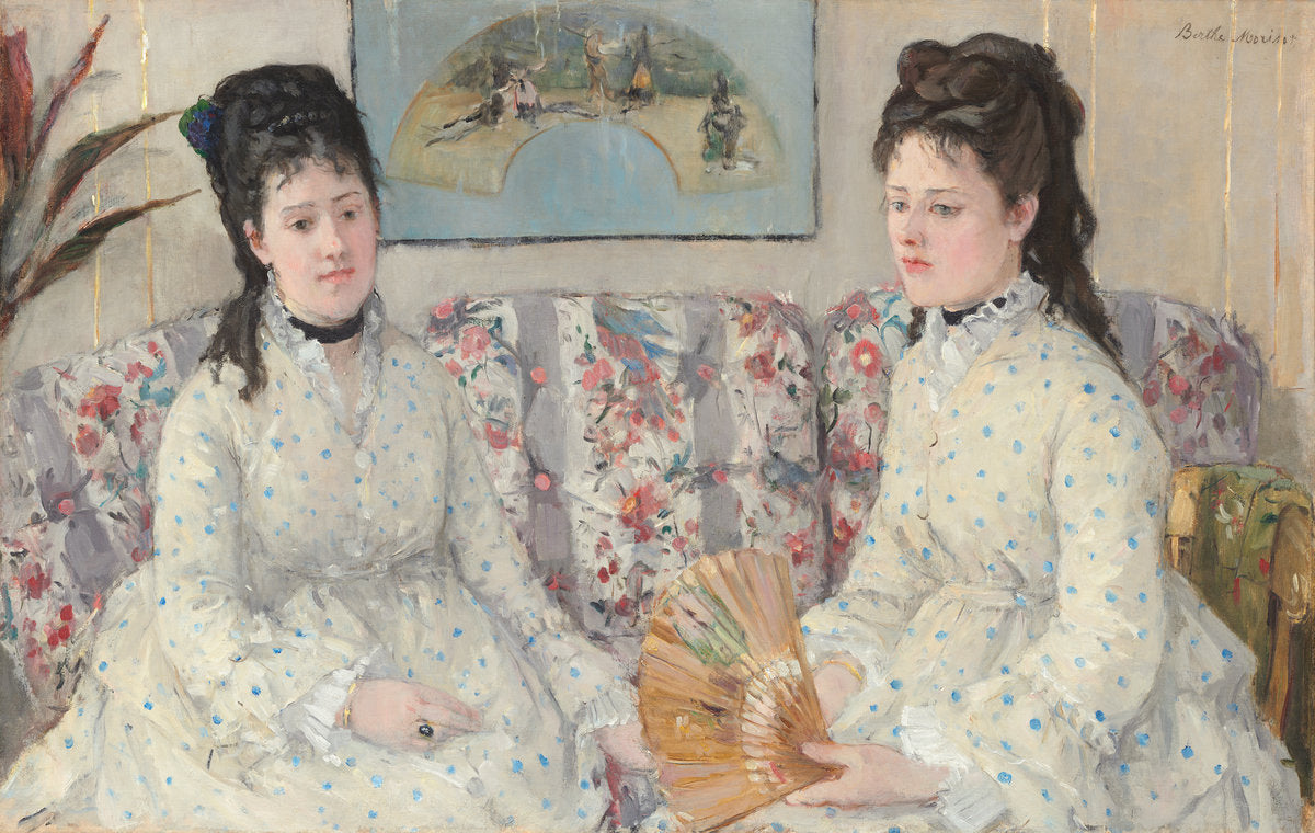 The Sisters by Berthe Morisot (French, 1841 - 1895), 16X12"(A3)Poster Print