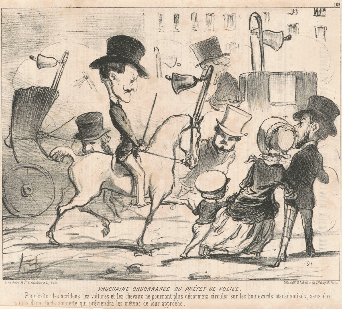 Prochaine ordannace du préfet de police by Honoré Daumier (French, 1808 - 1879), 16X12"(A3)Poster Print