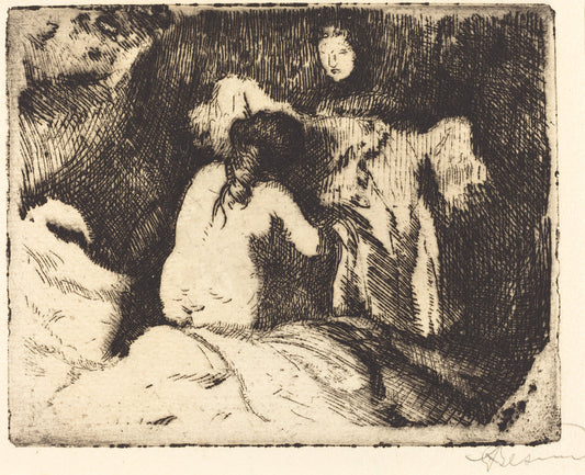 Getting Up (Le lever) by Albert Besnard (French, 1849 - 1934), 16X12"(A3)Poster Print