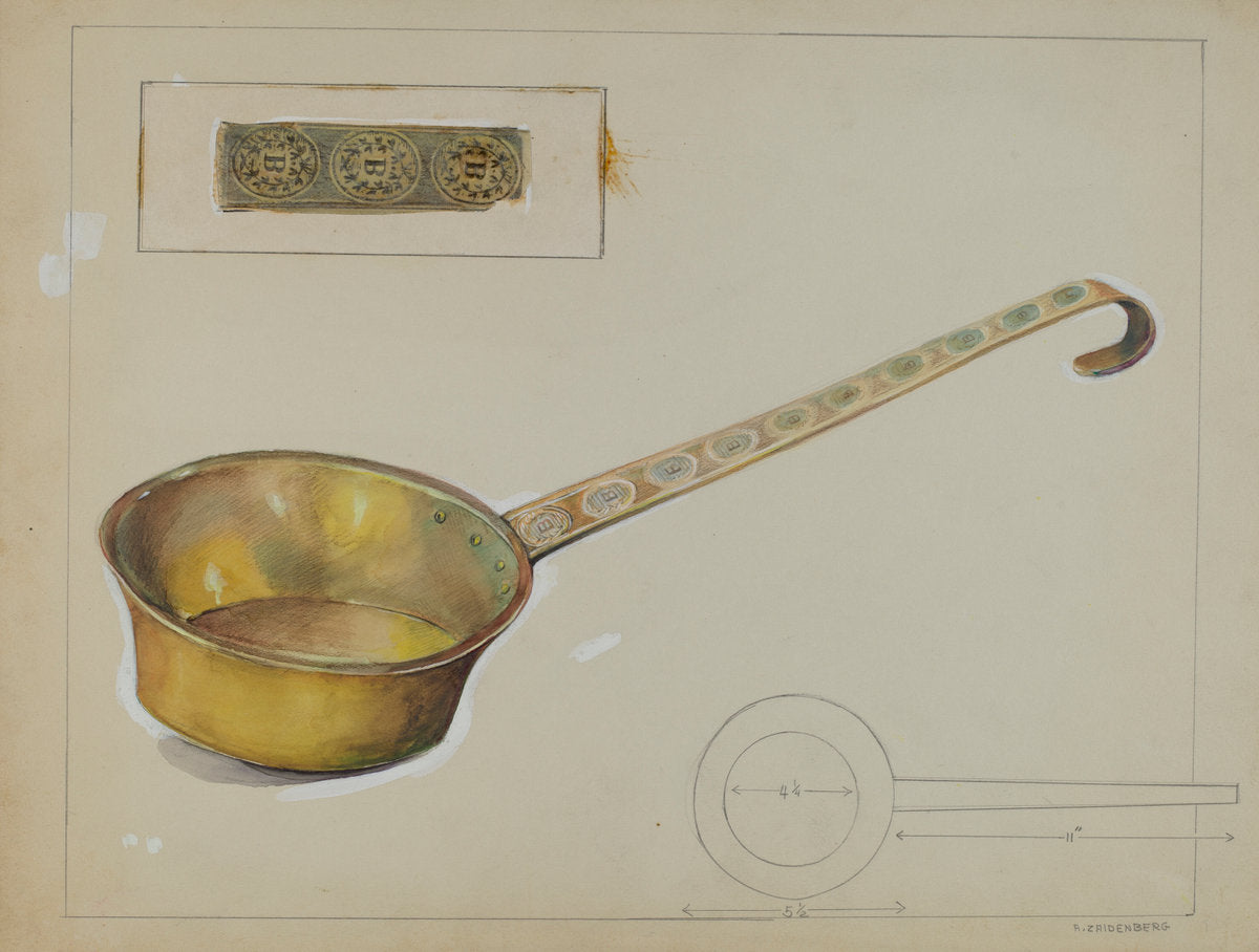 Ladle by A. Zaidenberg (American, active c. 1935), 16X12"(A3)Poster Print