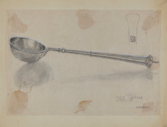 Silver Ladle by Herman Bader and Hester Duany (American, 1891 - 1964), 16X12"(A3)Poster Print