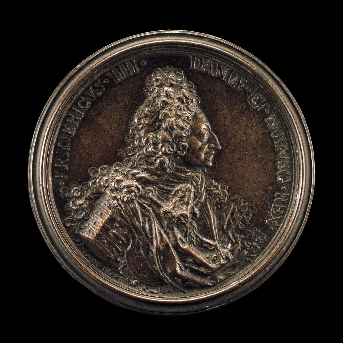 Frederick IV, 1671-1730, King of Denmark and Norway 1699 [obverse] by Antonio Montauti (Italian, c. 1685 - after 1740), 16X12"(A3)Poster Print
