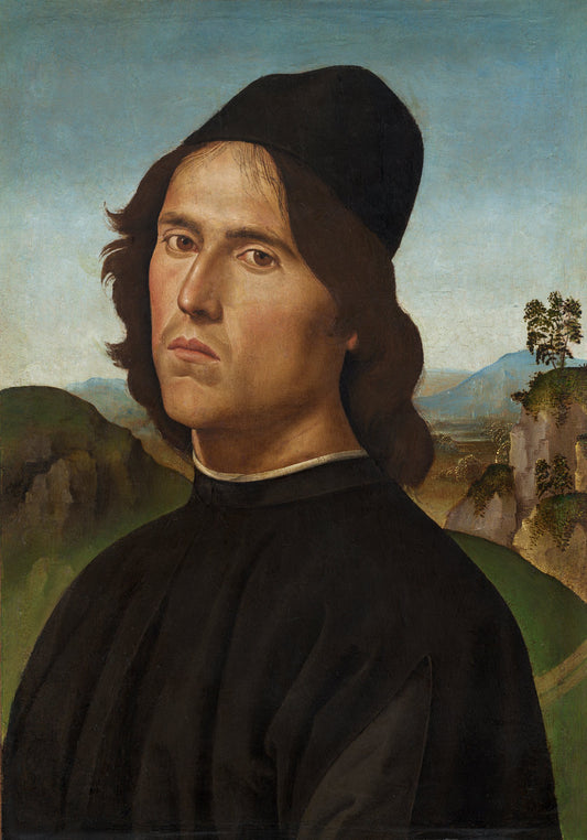 Portrait of Lorenzo di Credi by Pietro Perugino (Umbrian, c. 1450 - 1523), 16X12"(A3)Poster Print