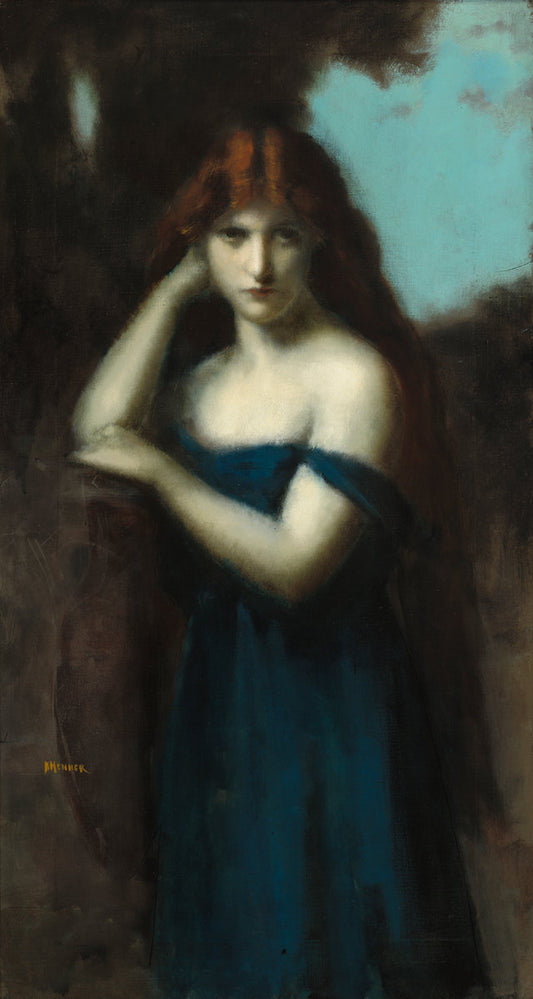 Standing Woman by Jean-Jacques Henner (French, 1829 - 1905), 16X12"(A3)Poster Print