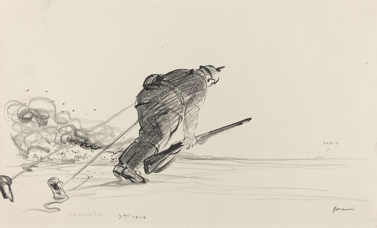 7me 1914 by Jean-Louis Forain (French, 1852 - 1931), 16X12"(A3)Poster Print