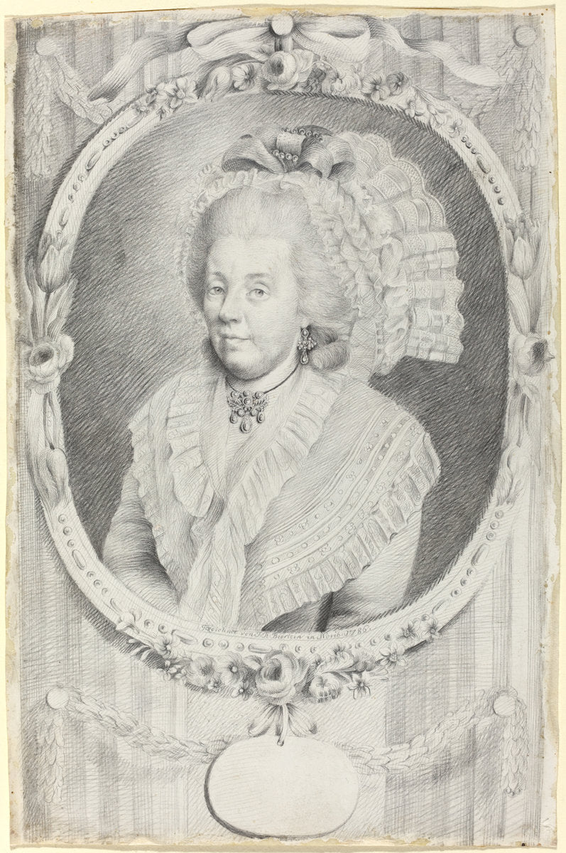 Frau Gottfried von Herder by Johann Friedrich Bierlein (German, 1768 - 1808 or after), 16X12"(A3)Poster Print