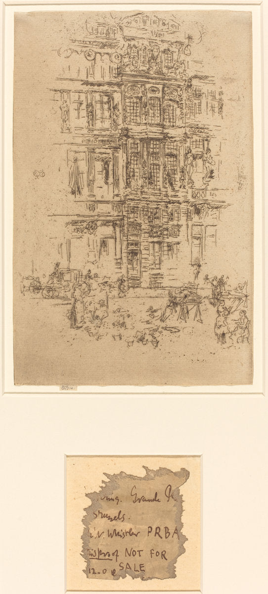 Palaces, Brussels by James McNeill Whistler (American, 1834 - 1903), 16X12"(A3)Poster Print
