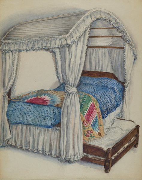 Bedstead by Irene Malawicz (American, active c. 1935), 16X12"(A3)Poster Print