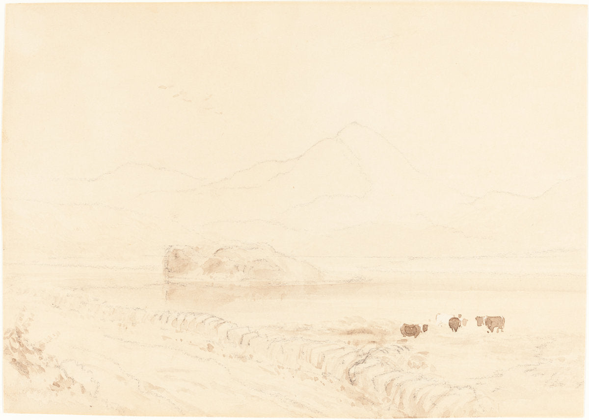 Llanberis by David Cox (British, 1783 - 1859), 16X12"(A3)Poster Print