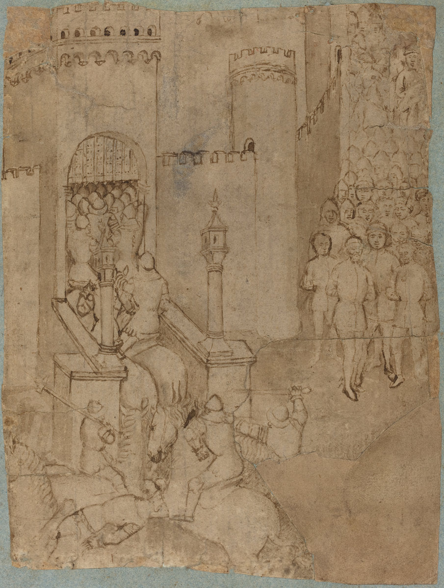 Conquest of a Town by Attributed to Altichiero da Zevio (Veronese, active c. 1369 - 1388), 16X12"(A3)Poster Print