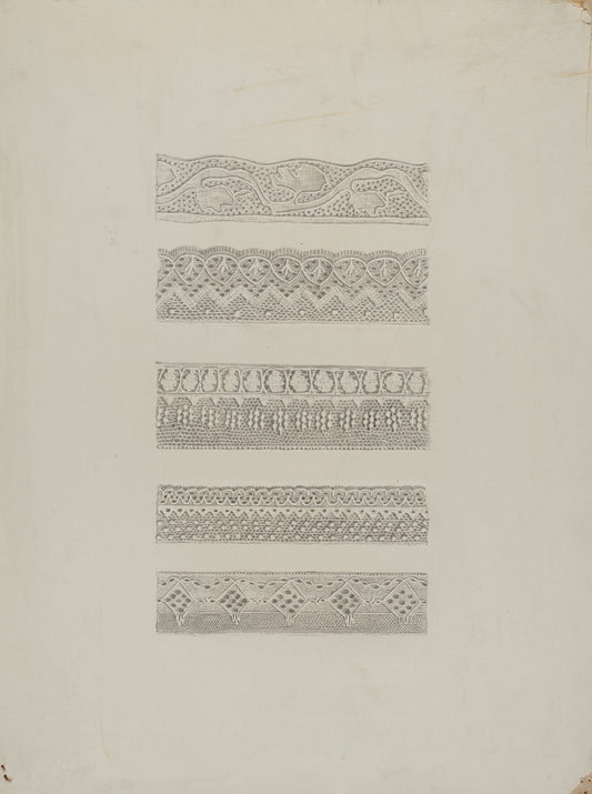 Lace Edging by Raymond Manupelli (American, active c. 1935), 16X12"(A3)Poster Print