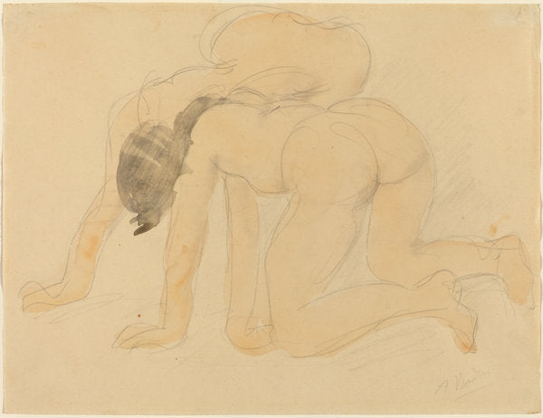 Two Nudes by Odilon Roche (French, 1868 - 1947), 16X12"(A3)Poster Print