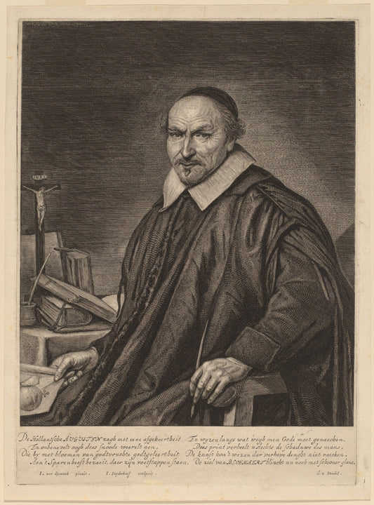 Augustyn Bloemaert by Jonas Suyderhoff after Johannes Cornelisz Verspronck (Dutch, c. 1613 - 1686), 16X12"(A3)Poster Print