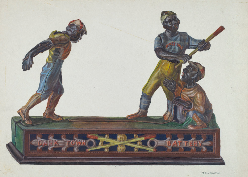 Toy Bank: Darktown Battery by Verna Tallman (American, active c. 1935), 16X12"(A3)Poster Print