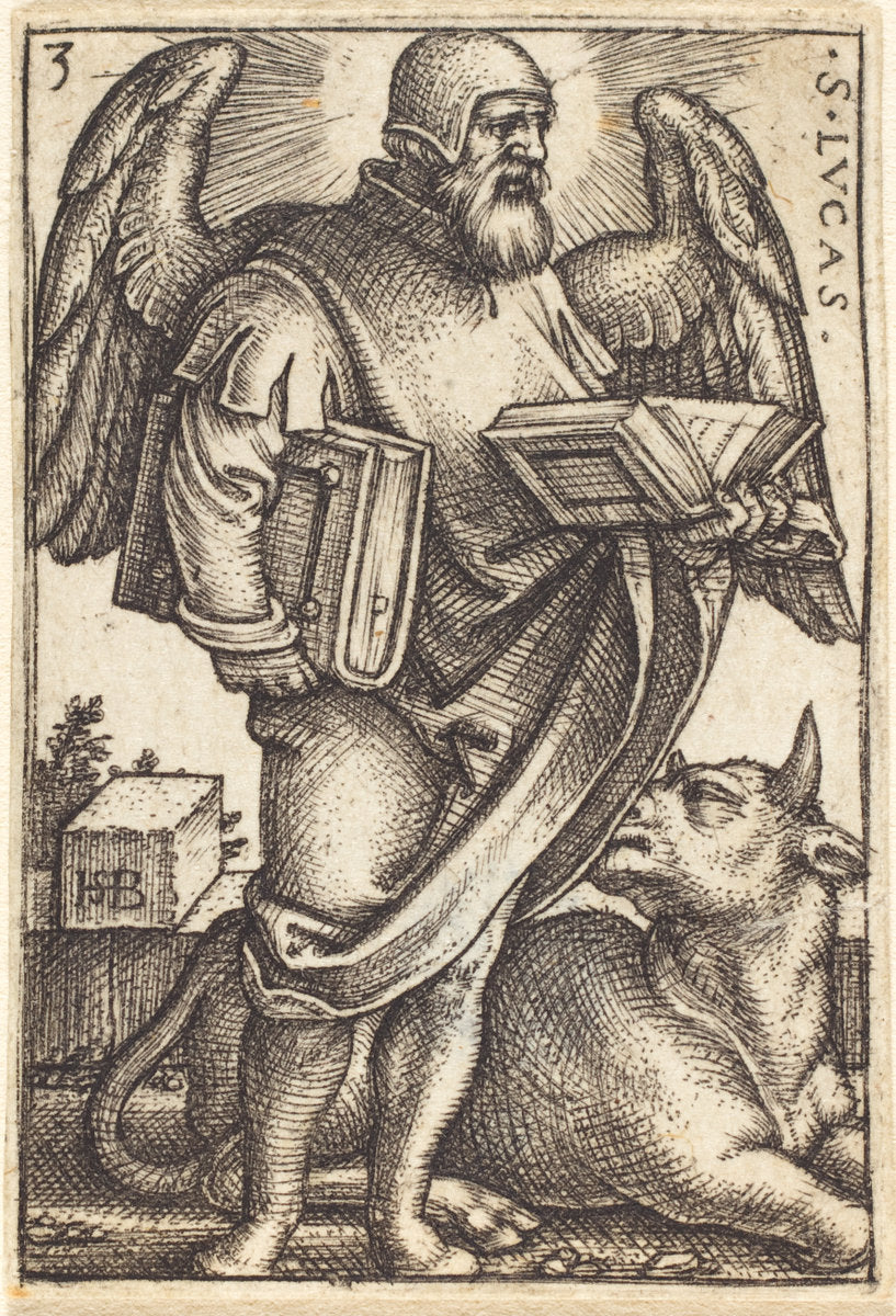 Luke by Sebald Beham (German, 1500 - 1550), 16X12"(A3)Poster Print