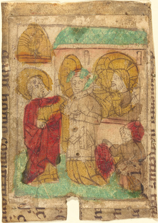 c. 1455/1465 by German 15th Century (The Denial of Peter), 16X12"(A3)Poster Print