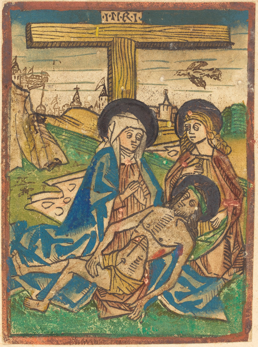 c. 1475/1485 by German 15th Century (Pietà with Saint John), 16X12"(A3)Poster Print