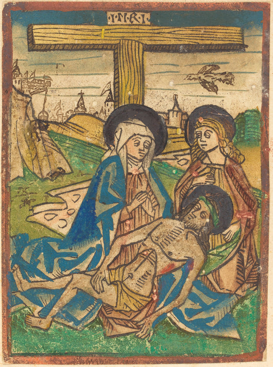 c. 1475/1485 by German 15th Century (Pietà with Saint John), 16X12"(A3)Poster Print